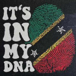 It is in My DNA beaded picture - St Kitts and Nevis