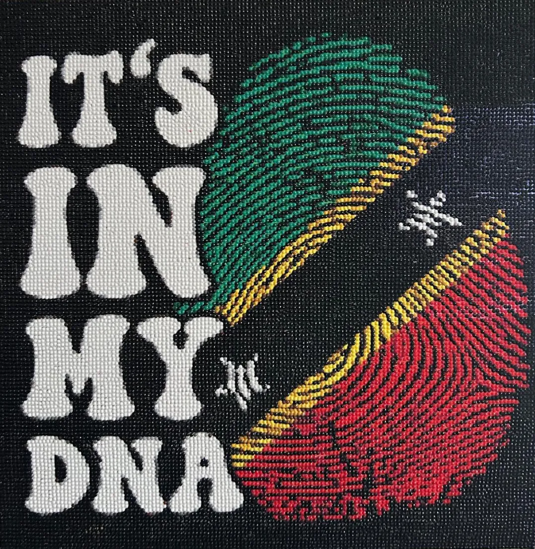 It is in My DNA beaded picture - St Kitts and Nevis