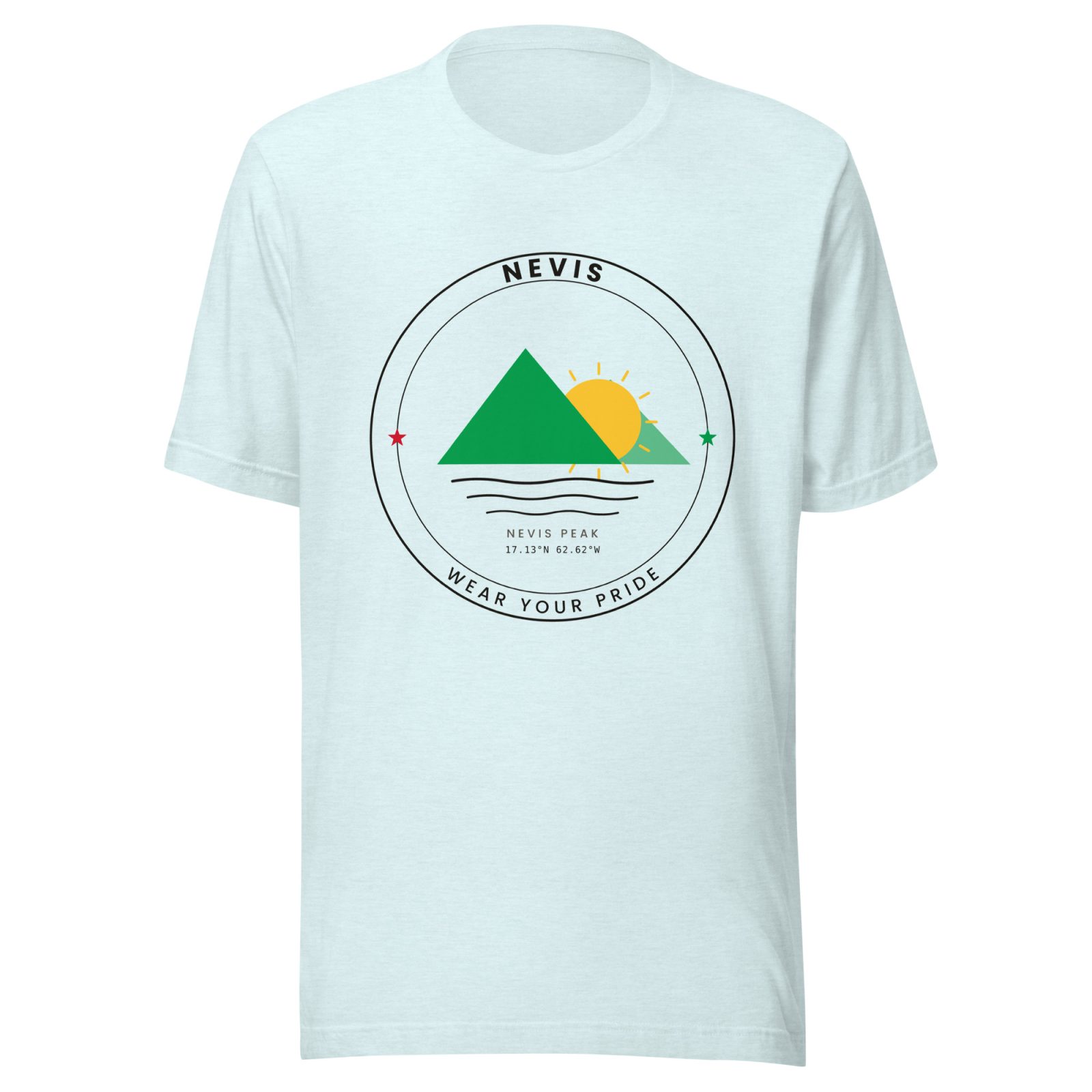 Nevis Wear Your Pride t-shirt in heather ice blue